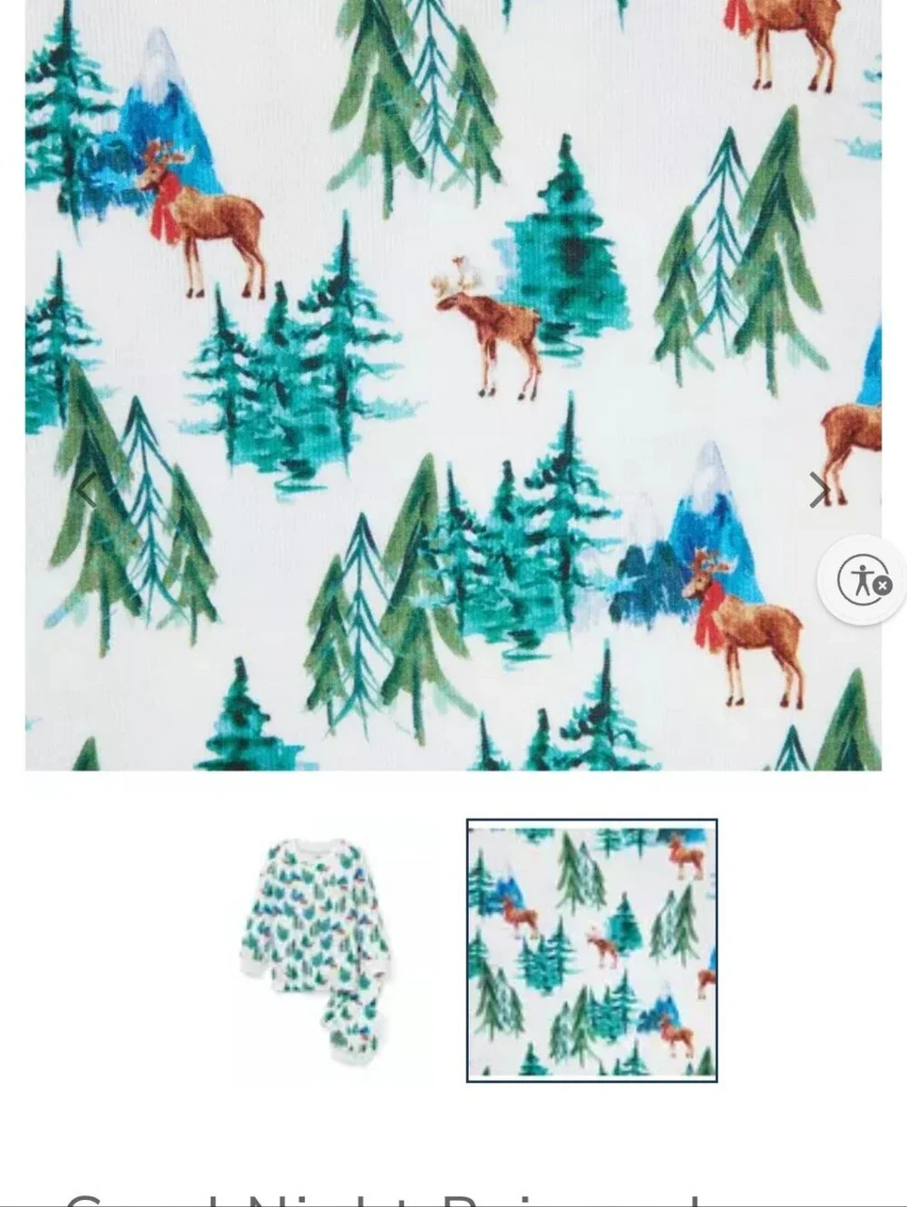 Janie And Jack Good Night Pajama In Moose Forest Size 3